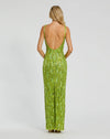 Sequin spaghetti strap slip dress - Apple Green