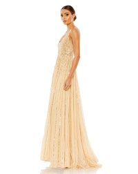 Sequin Ball Gown - Nude - Sale