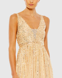 Sequin Ball Gown - Nude - Sale