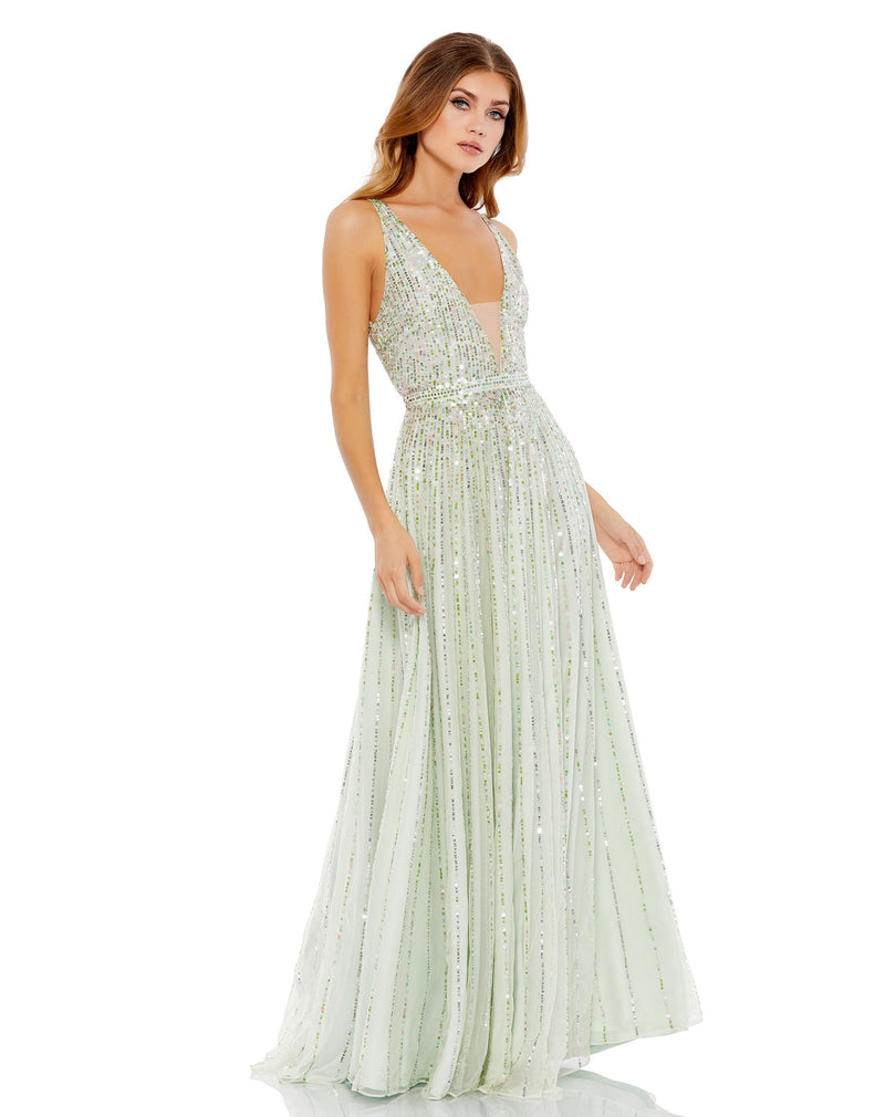 Sequin Ball Gown - Nude - Sale