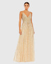 Mac Duggal #10928 Sequin Sleeveless Gown - Nude 