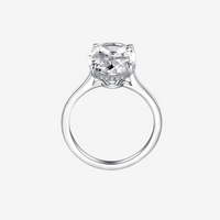 Hailey Bieber Oval Cut Engagement Ring, Sterling Silver