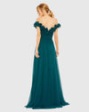 Off The Shoulder A Line Gown - Teal