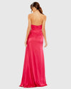 Strapless ruched corset crystal embellished gown - Pink