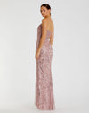 Strapless embellished crystal gown - Blush Pink