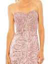 Strapless embellished crystal gown - Blush Pink