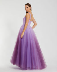 Cross Front Tulle Dress - Purple