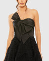 Strapless Bow Front Ball Gown - Black