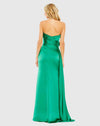 Strapless Bow Front Gown - Emerald