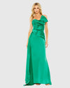 Mac Duggal, Strapless Bow Front Detailed Gown Emerald Green #20585