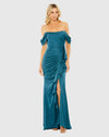 Mac Duggal, Ruched bustier off the shoulder gown - Blue #20678