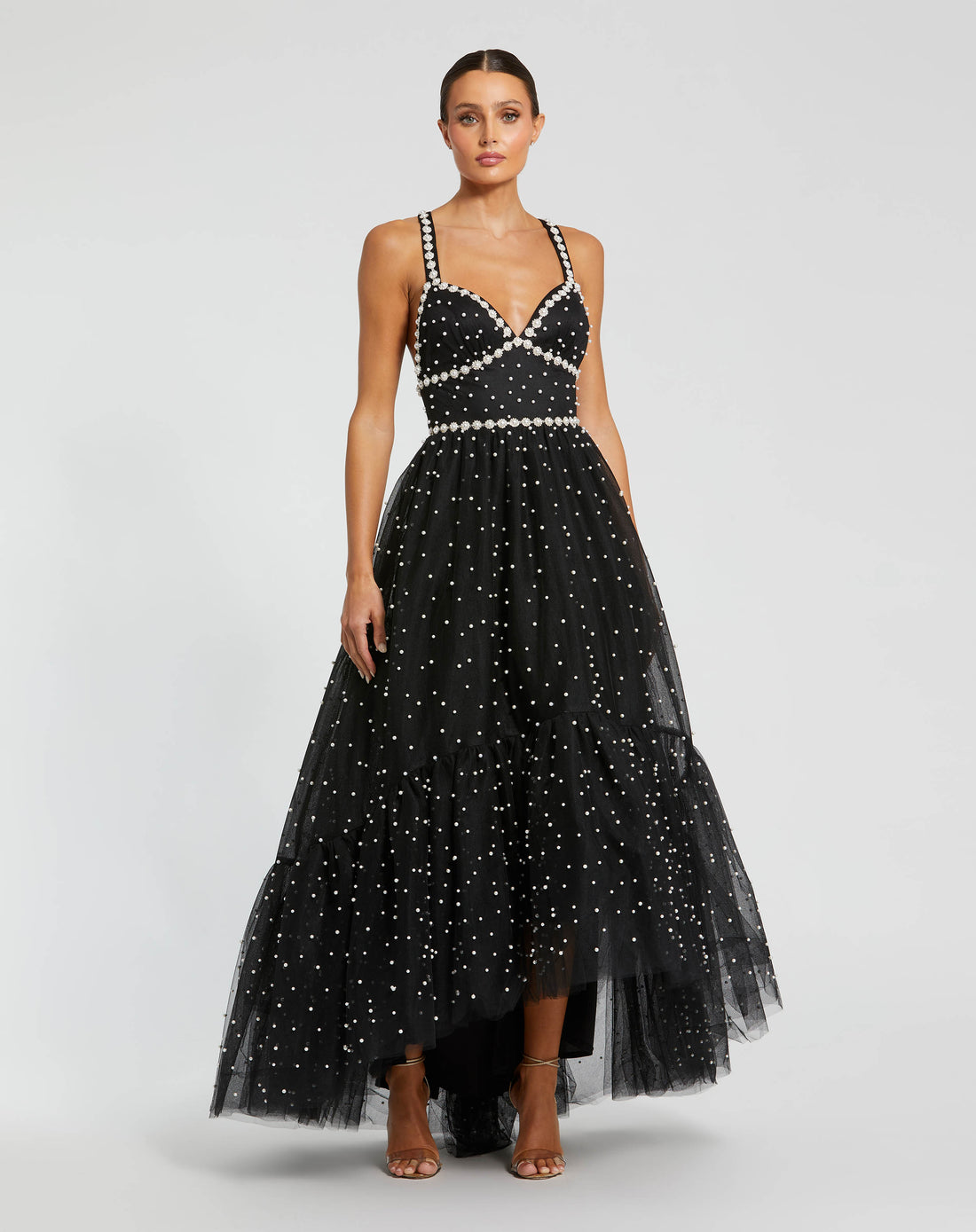 Polka dot high low dress hotsell