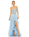 Mac Duggal #2212 Embellished Cut Out Gown - Powder Blue