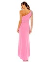 Style #2215 Designer: Mac Duggal EMBELLISHED ONE SHOULDER LONG SLEEVE GOWN, pink back