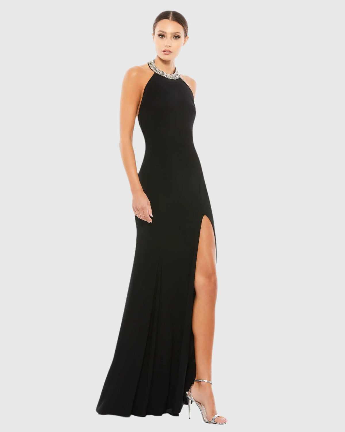 Mac Duggal Halterneck cut out elegant gown - Black #25572