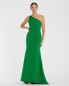 Mac Duggal Bridesmaids Dress One Shoulder Jersey Mermaid Gown - Emerald Green #26266