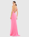 One Shoulder Jersey Mermaid Gown Bridesmaid - Peach