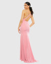 One Shoulder Jersey Mermaid Gown Bridesmaid - Peach