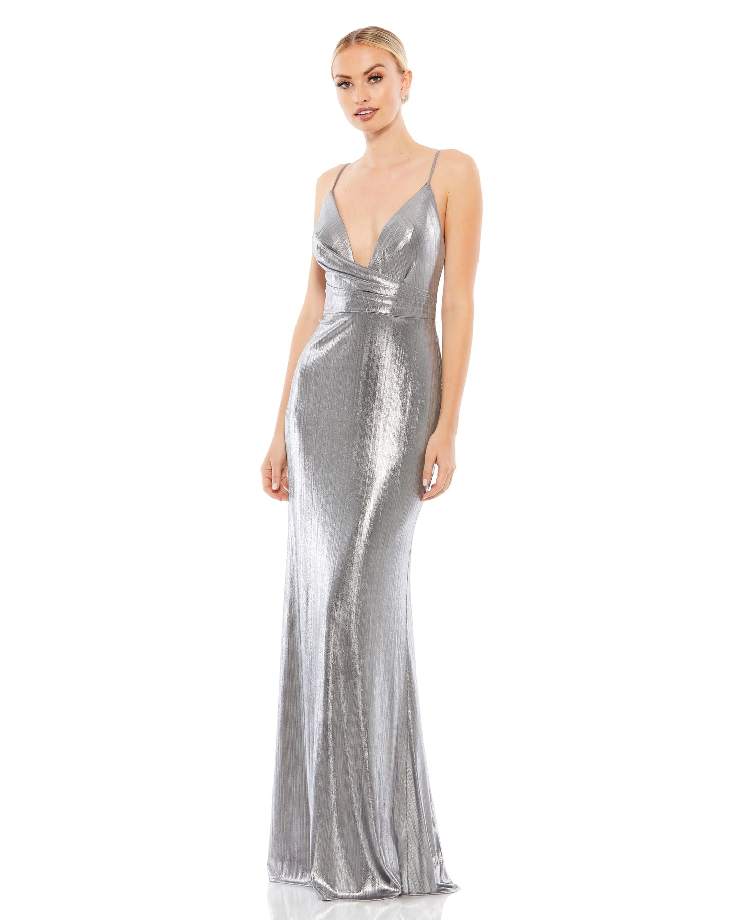 Spaghetti strap clearance silver dress