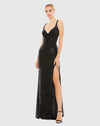 Mac Duggal Fully Sequined Scoop Back Gown #26443 Black