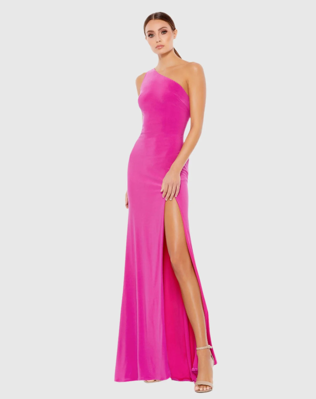 Mac Duggal Hot Candy Pink Jersey Dress! #26512