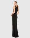 Ruched Jersey Bridesmaids Dress - Black