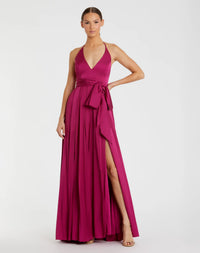 Mac Duggal, Halter Evening Dress #26531 Hot Pink