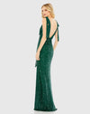 Sequin Low Back Gown - Black