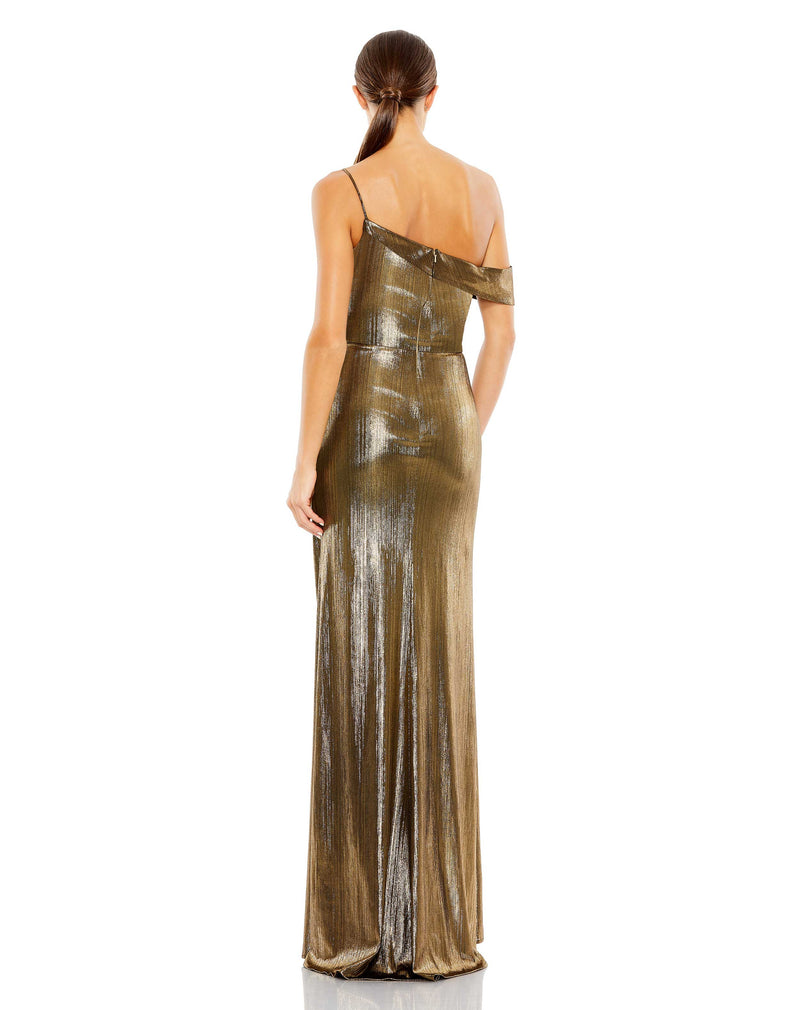 Metallic Off The Shoulder Gown - Gold