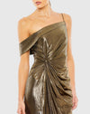 Metallic Off The Shoulder Gown - Gold