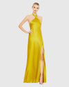 Mac Duggal #26925 Chartreuse Satin evening dress