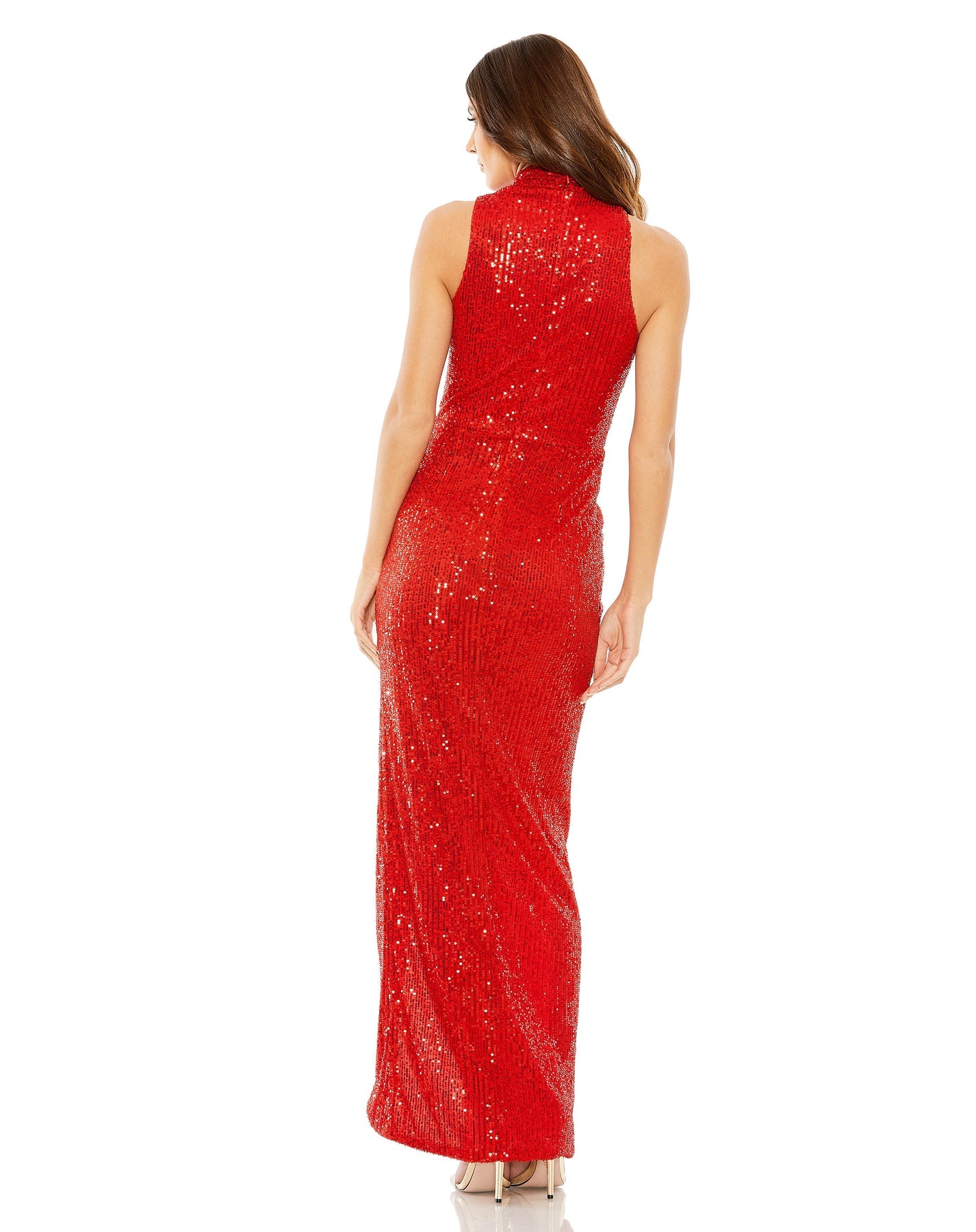 Mac duggal red sequin dress best sale