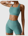 Super Soft Detail Gym Set - Teal Women's Gym Clothes & Workout Outfits - Free Shipping!