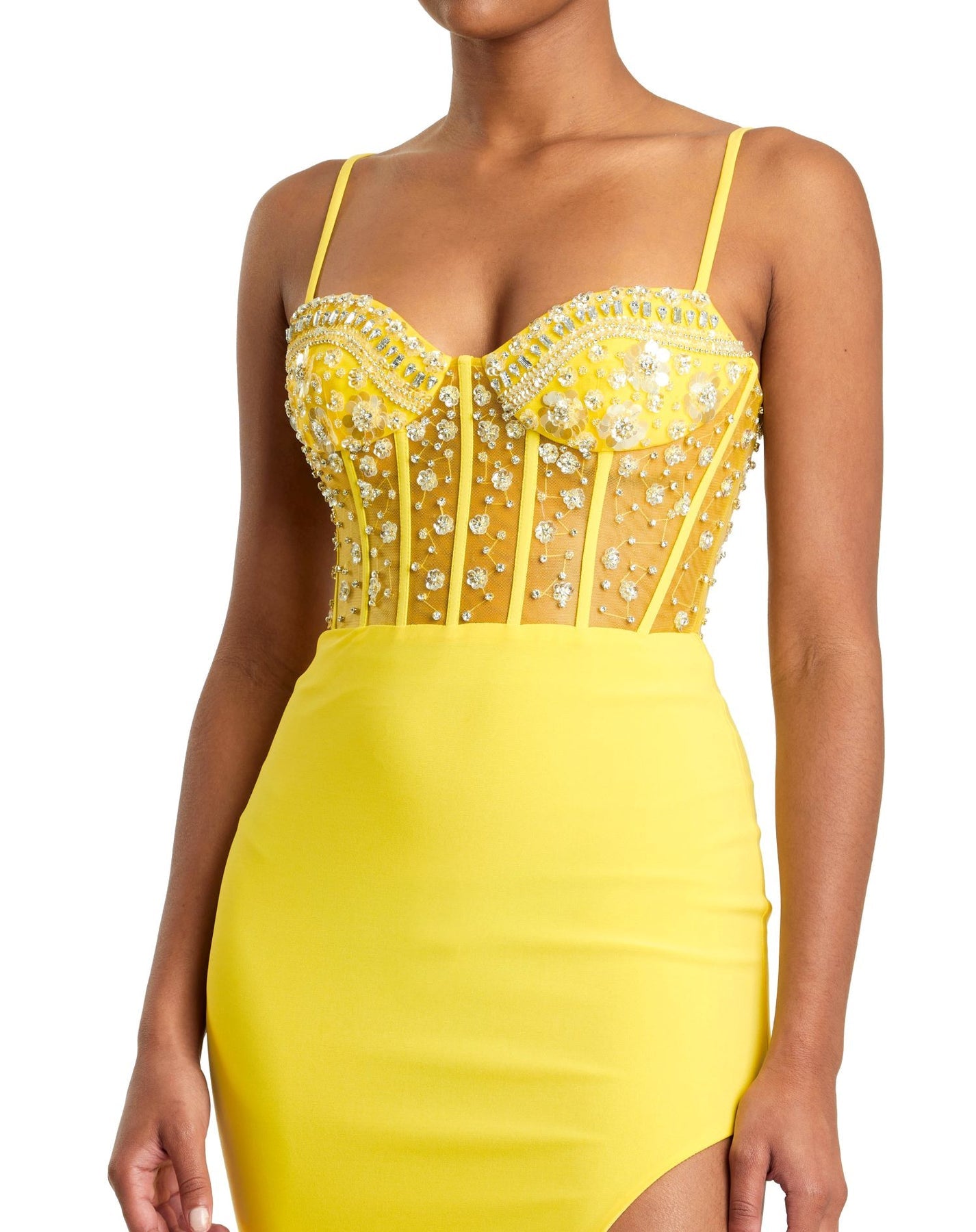 Beaded waist evening hot sale dress mac duggal