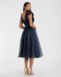 Sleeveless Chiffon Midi Dress - Midnight