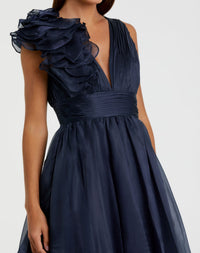 Sleeveless Chiffon Midi Dress - Midnight