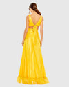 Cut Out High Low Ruffle Gown - Marigold