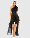 Mac Duggal One Shoulder Ruffle Hi-Lo Gown #49527 Black