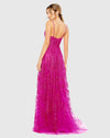 Floral Applique Cami Gown - Fuchsia