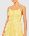 Floral Applique Cami Gown - Yellow