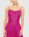 Floral Applique Cami Gown - Fuchsia