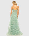 Green Sweetheart Floral A Line Gown - Mint