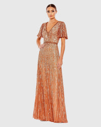 Mac Duggal, Embellished Butterfly Gown - Copper #5538