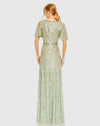 Embellished Butterfly Gown - Platinum