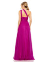 Copy of Strappy one shoulder asymmetric A line gown - Magenta