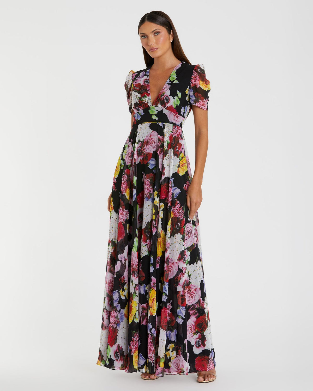 Mac Duggal, Floral Print Dress - Black #55933