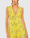 Floral Print Dress - Yellow - Sale