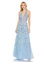 mac duggal, FLORAL EMBELLISHED HALTER STRAP A LINE GOWN, blue, Style #5654