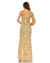 mac duggal, EMBELLISHED ONE SLEEVE FAUX WRAP GOWN, Style #5659, gold back