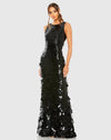 Mac Duggal #5959 Sleeveless Disc Sequin Gown - Black
